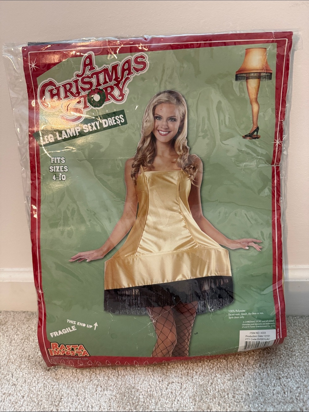 A Christmas Story Gold Leg Lamp Sexy Dress -